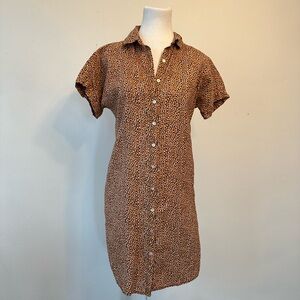 Tahari Button-Up Short Sleeve Dress